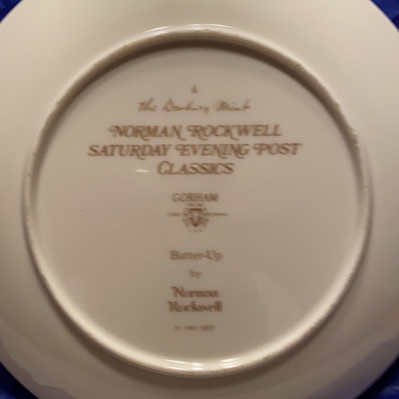 Norman Rockwell Batter Up Plate from the Danbury Mint Released Sept 1981 - Picture 3 of 6